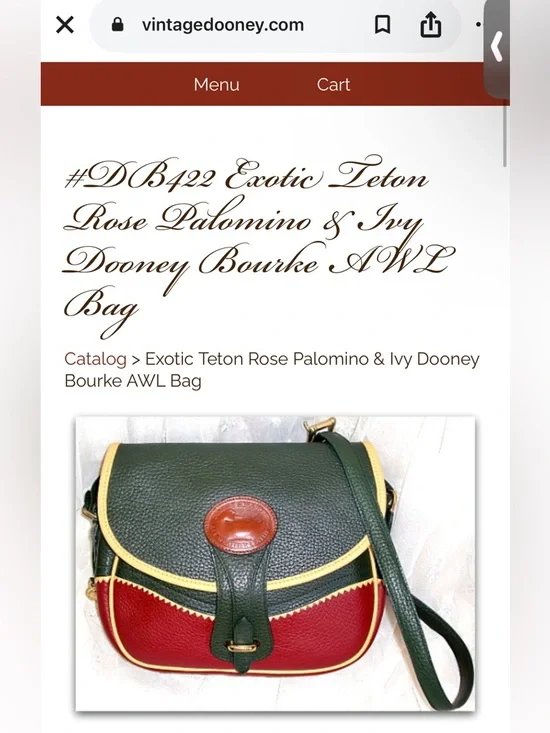 VINTAGE DOONEY & BOURKE AWL EXOTIC MULTI COLOR BAG - Picture 4 of 15